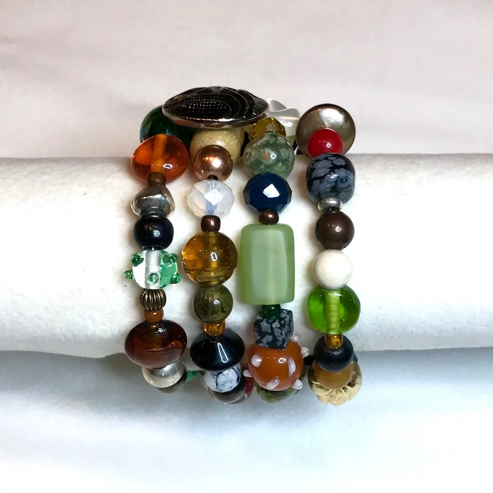 Handmade Bracelet with Vintage and Modern Elements (B74-6H) - Picture 3 of 8